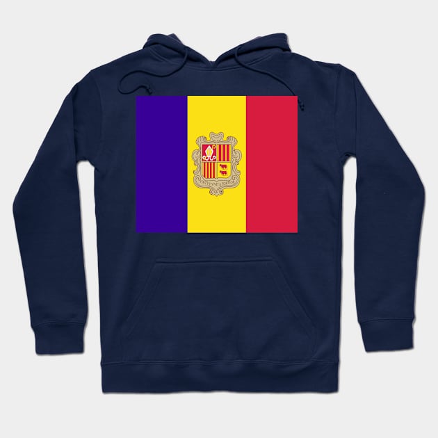 Andorra flag Hoodie by flag for all